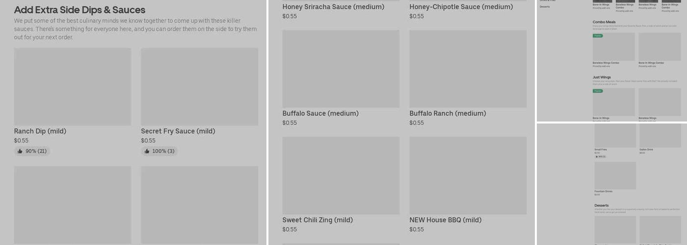 It's Just Wings Menu