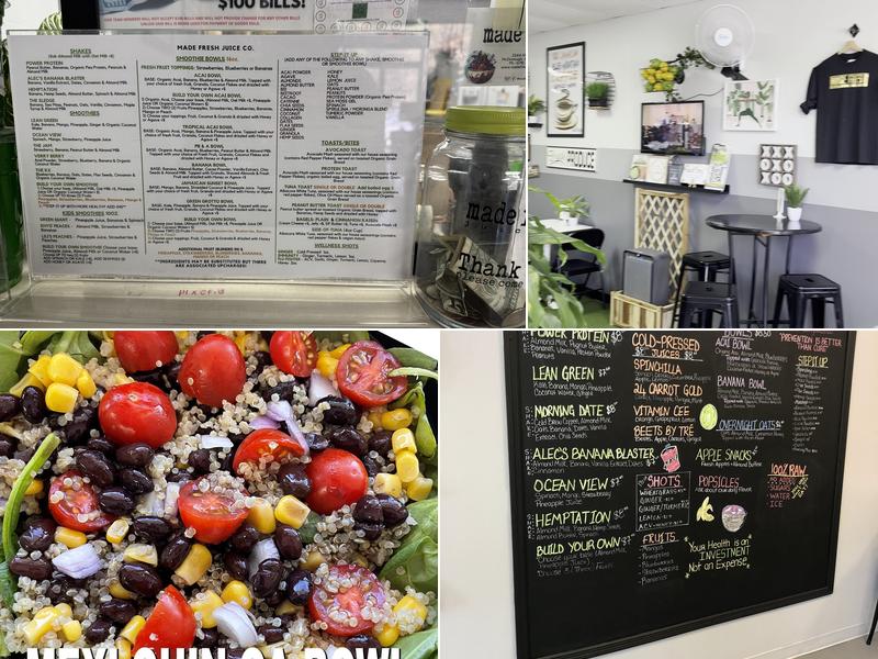 MADE FRESH JUICE CO. Menu