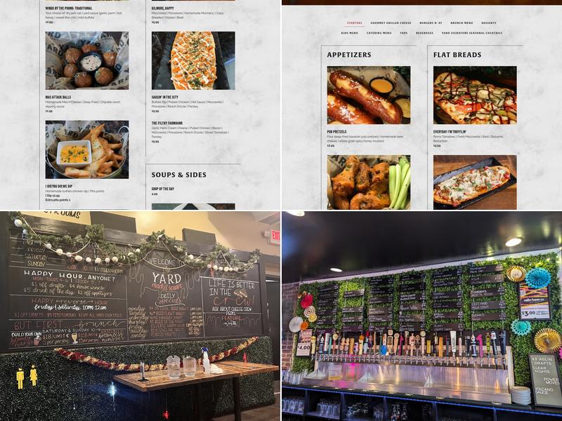 The Yard Menu