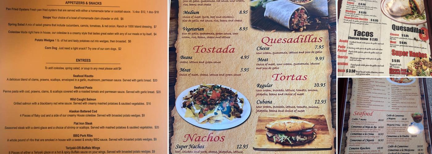 Max's Food and More Menu