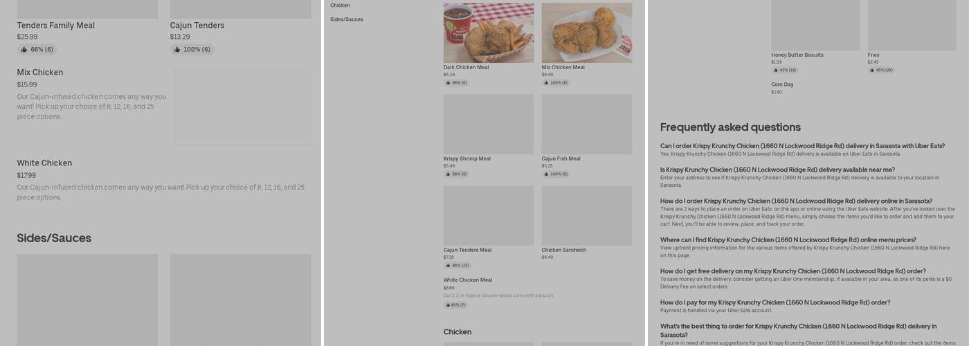 Krispy Krunchy Chicken Star Food Mart Menu