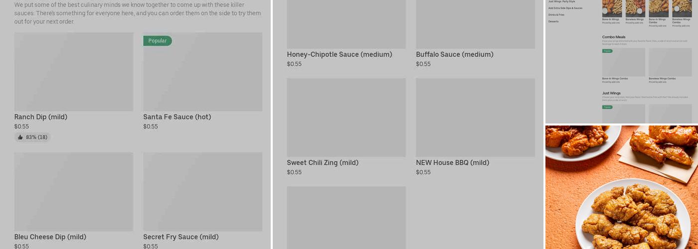 It's Just Wings Menu