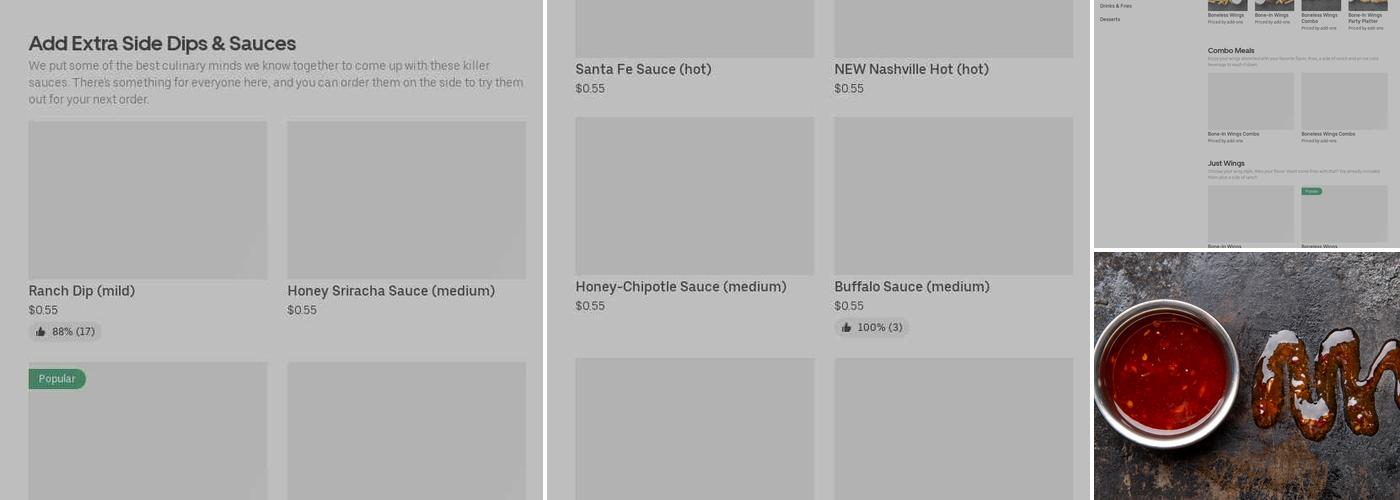 It's Just Wings Menu