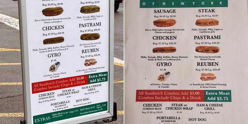 Dominic's of New York Menu