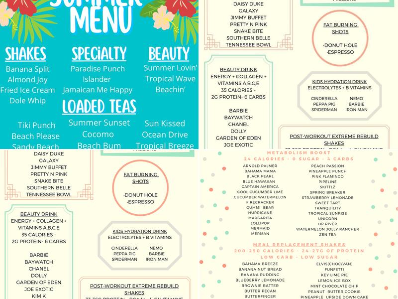 31A Nutrition Menu