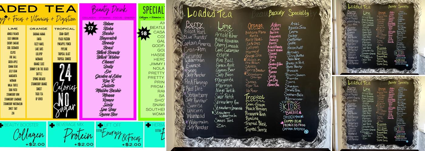 Rocket Nutrition Menu