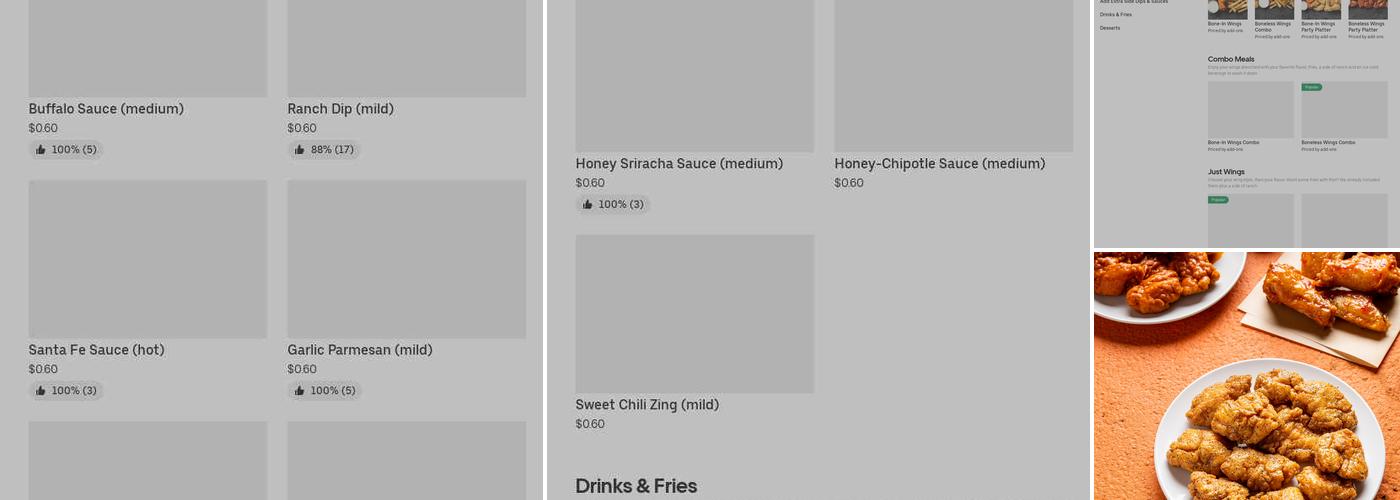 It's Just Wings Menu