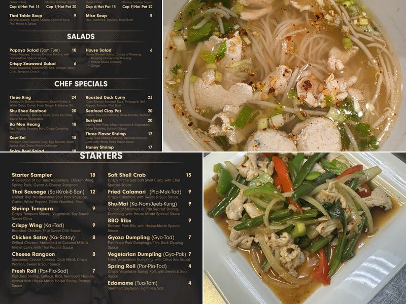 Thai Table Menu