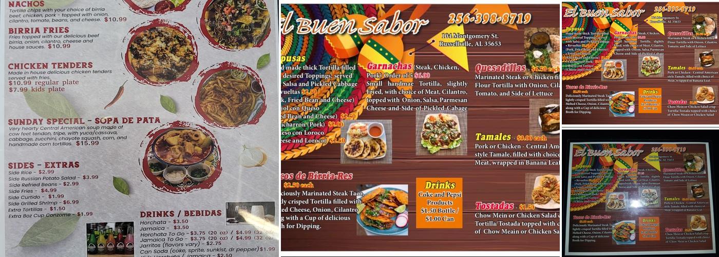 El Buen Sabor Menu