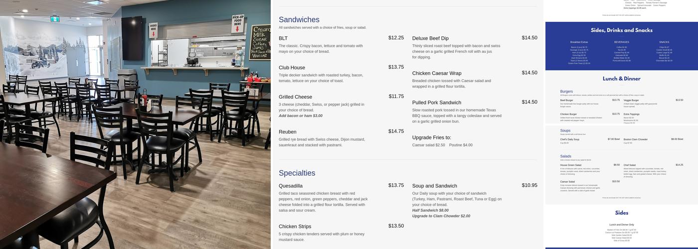 9th End Cafe Menu