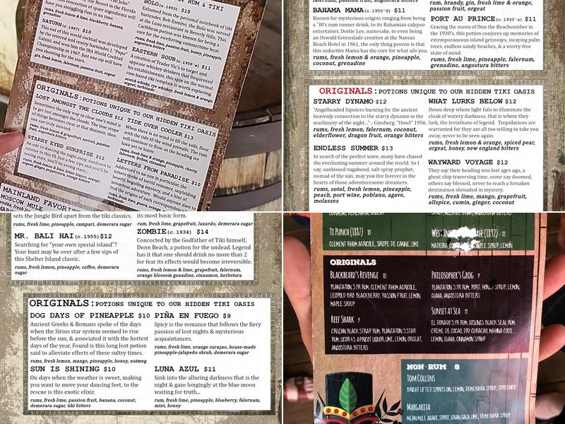 Tiki Huna Menu