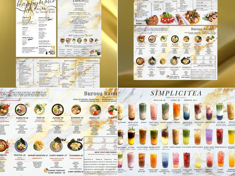 Burosu ramen 最好的拉面 Menu