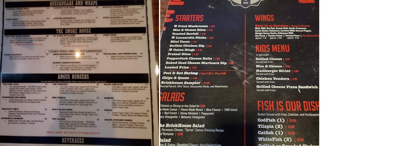 The Conservatory Menu