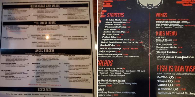 The Conservatory Menu