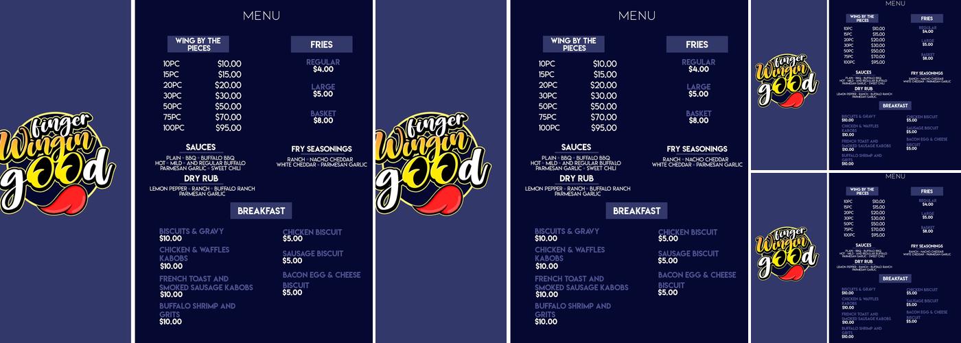 The Wing Experience Menu