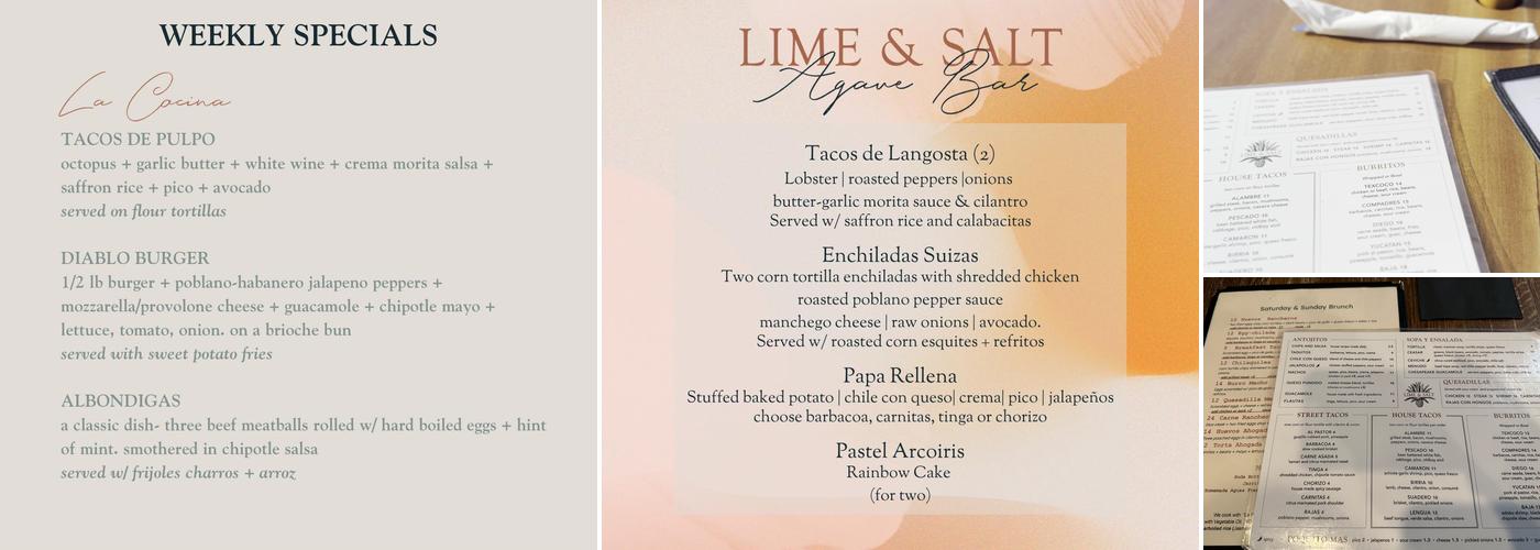 Lime and Salt Menu