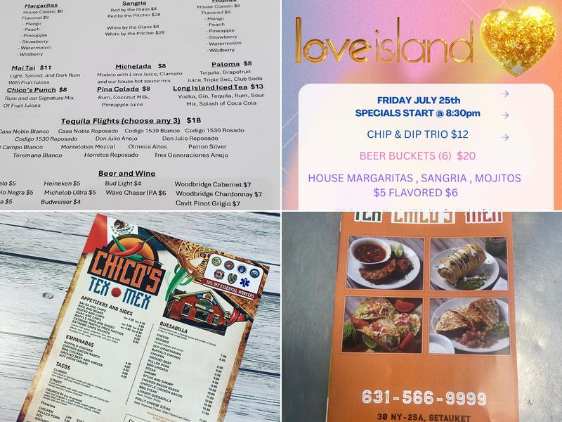 Chico's Tex Mex Setauket Menu