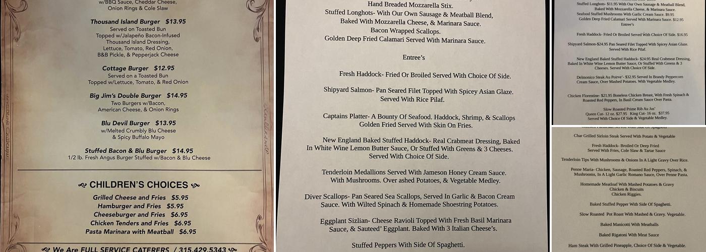Arthur's Menu