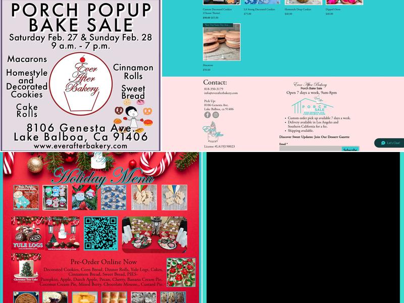 Ever After Bakery Menu