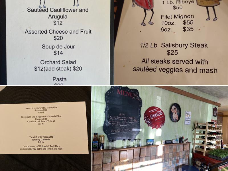 Steaks and Beer Menu