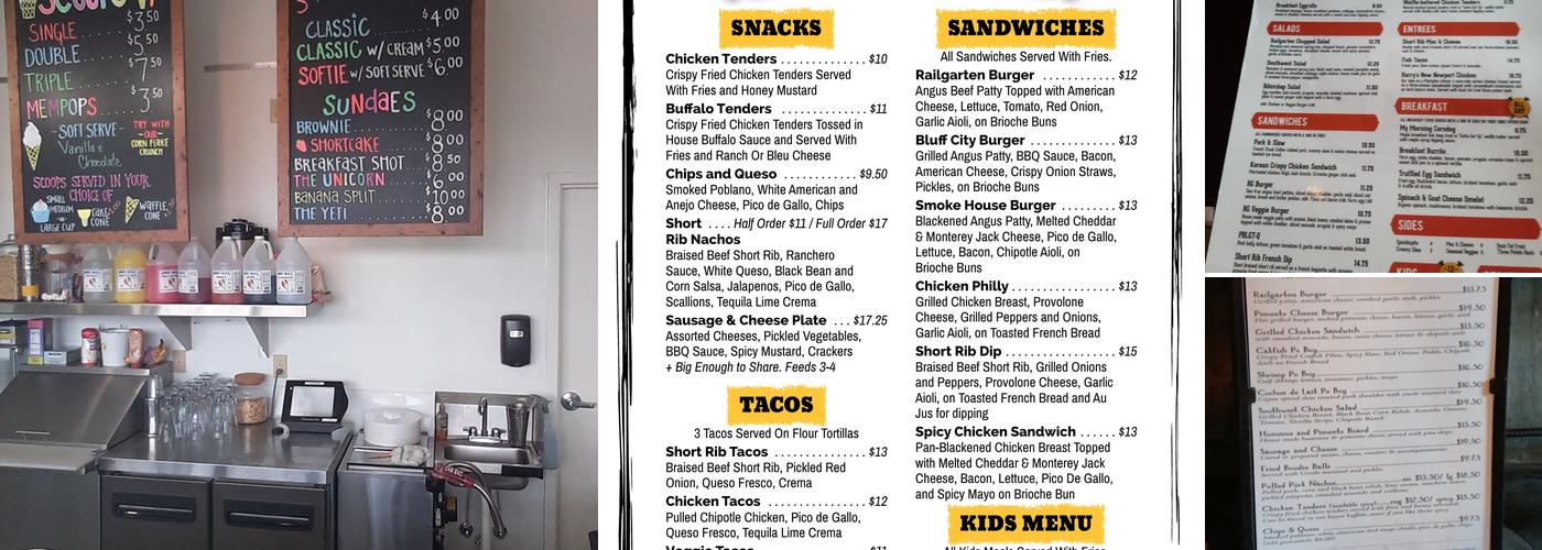 Railgarten Menu