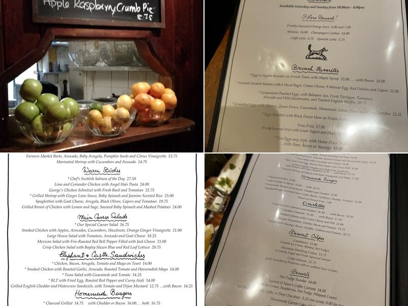 Elephant & Castle Menu