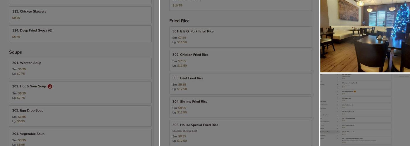 Chen's Menu