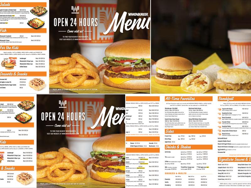 Whataburger Menu