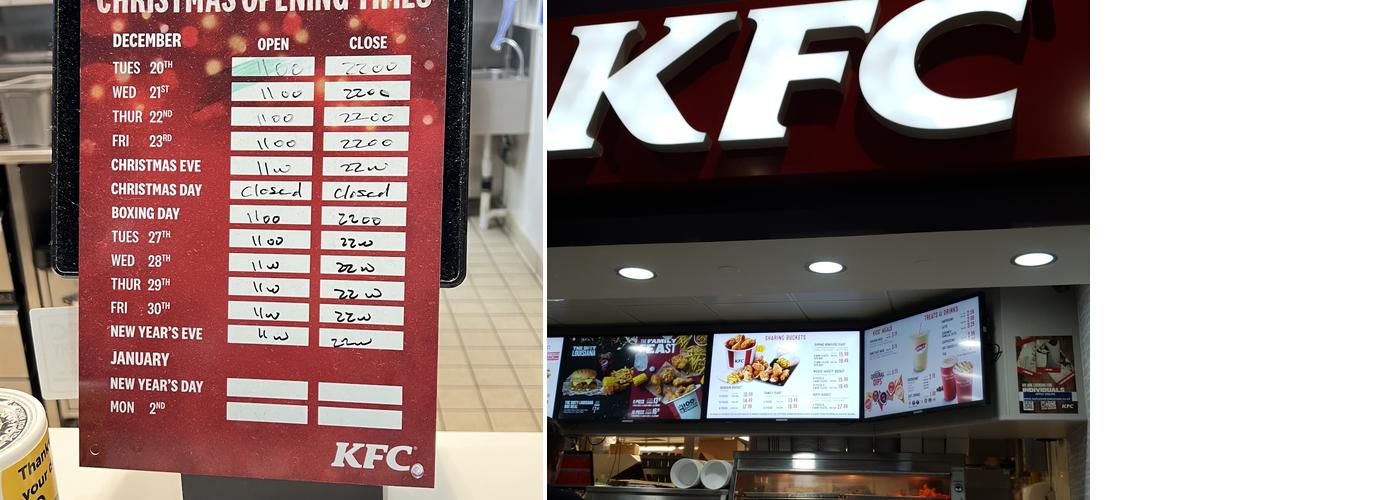 KFC Oxford - M40 Services Menu