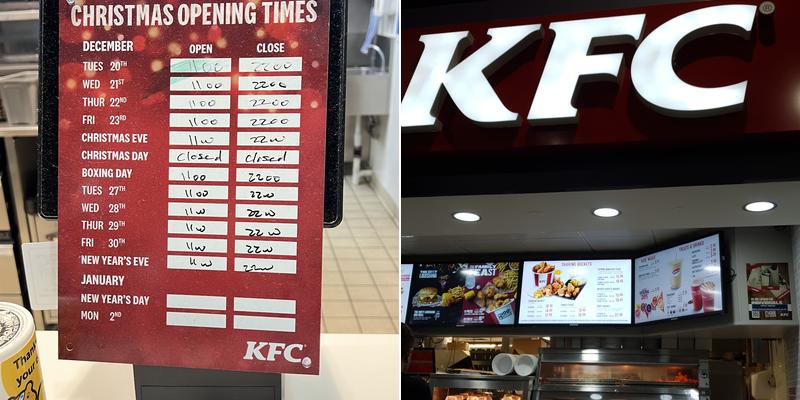 KFC Oxford - M40 Services Menu