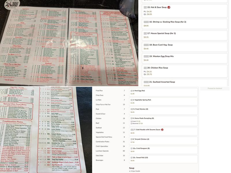 Panda House Menu