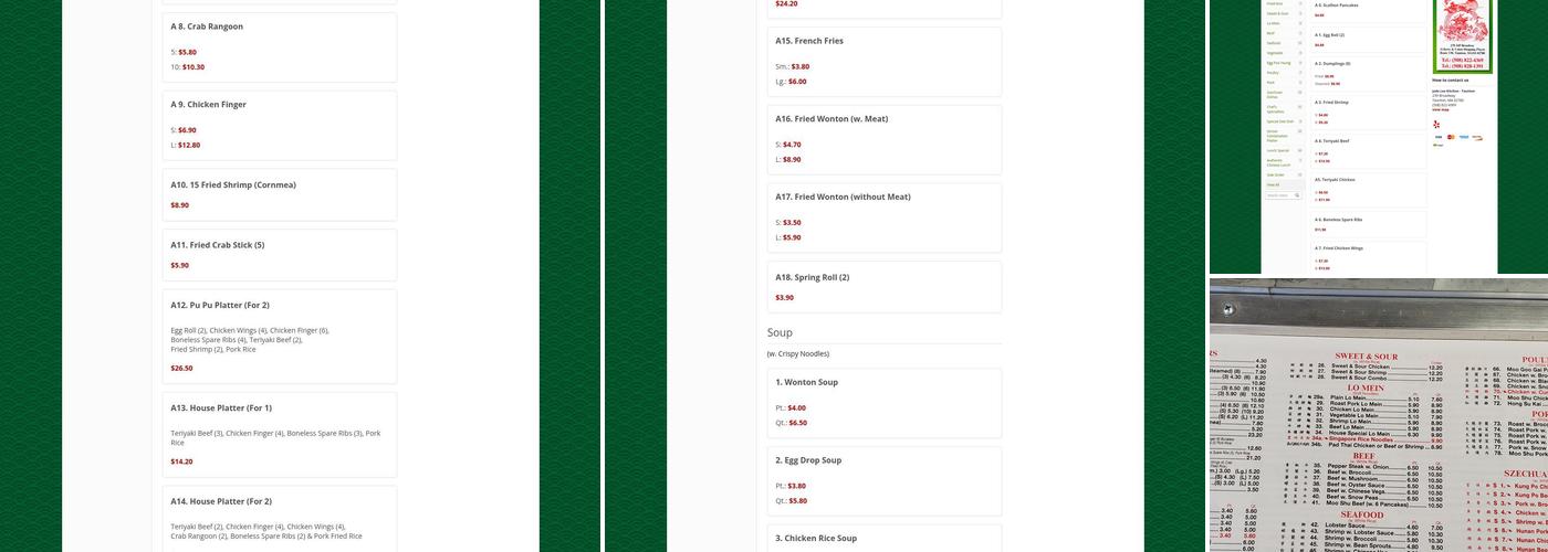 Jade Lee Kitchen Menu