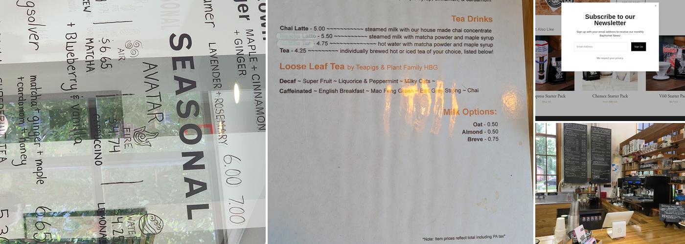 Elementary Coffee Co. Menu