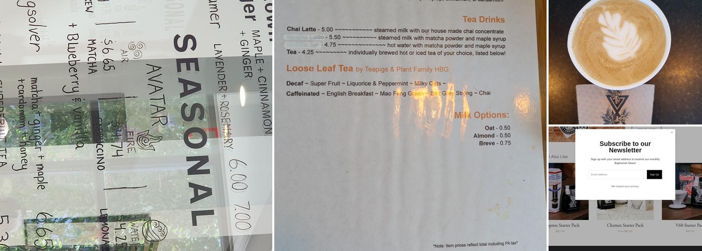 Elementary Coffee Co. Menu