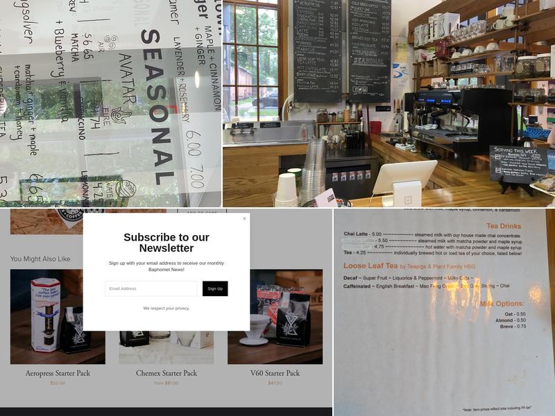 Elementary Coffee Co. Menu