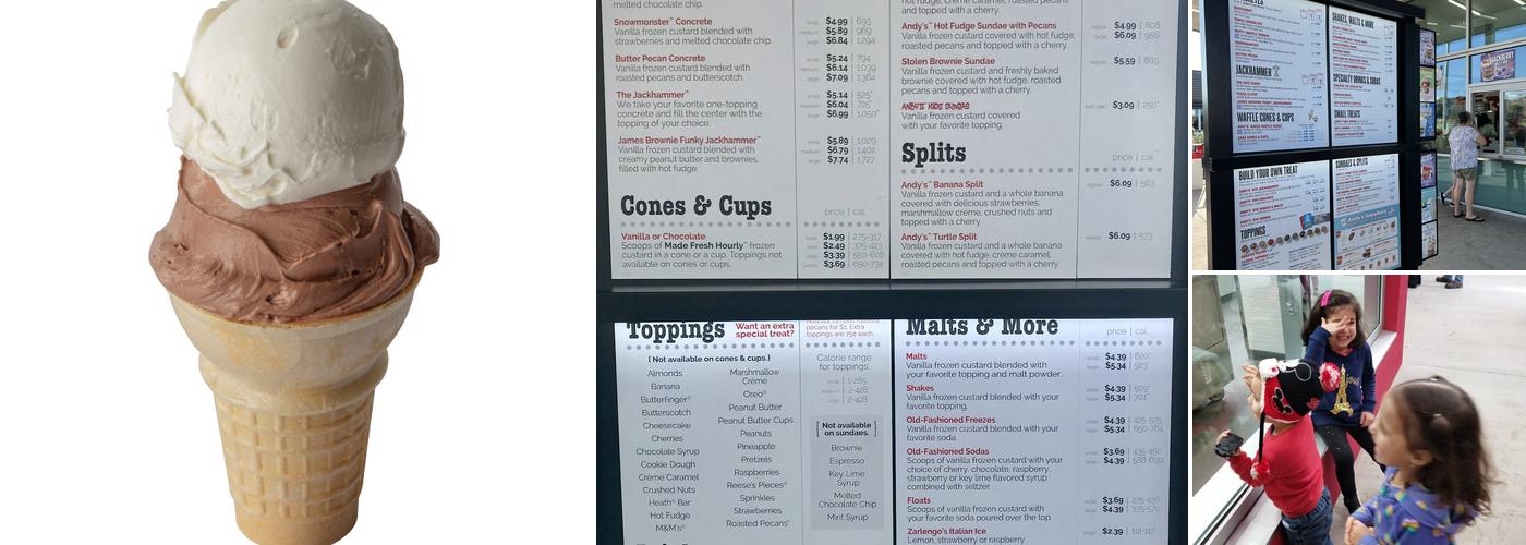 Andy's Frozen Custard Menu