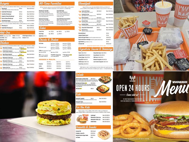 Whataburger Menu