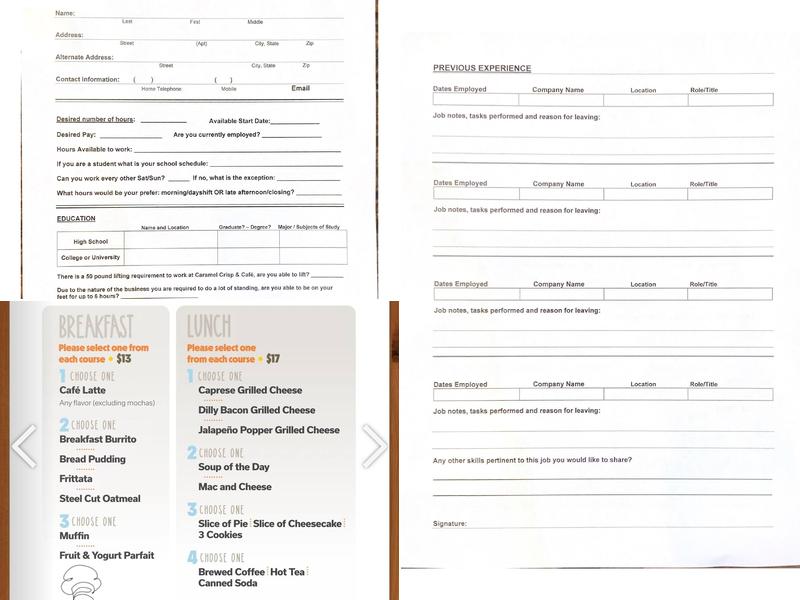 Caramel Crisp Gifts & Decor Menu