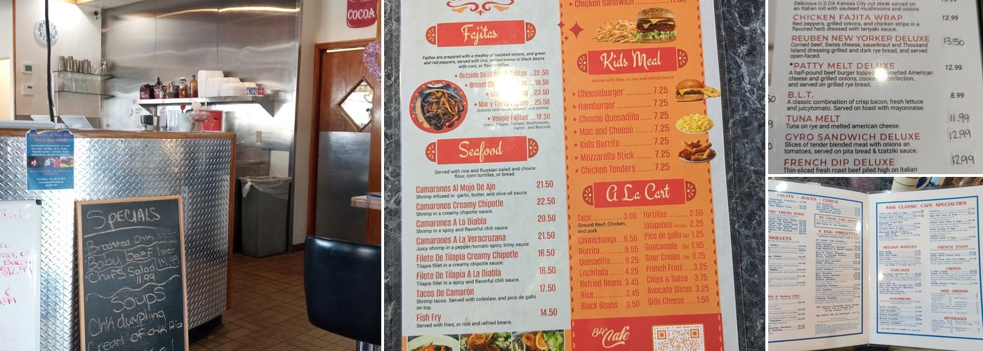 84th Classic Cafe Menu