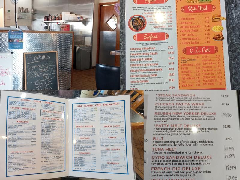 84th Classic Cafe Menu