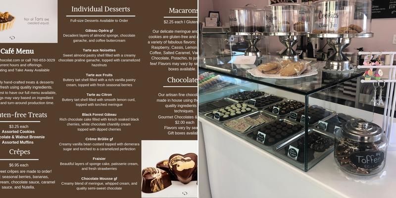 D'liteful Chocolat Menu