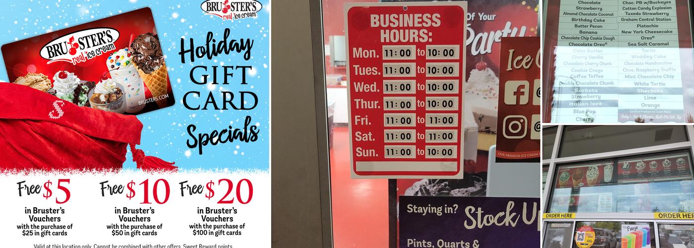 Bruster's Real Ice Cream Menu