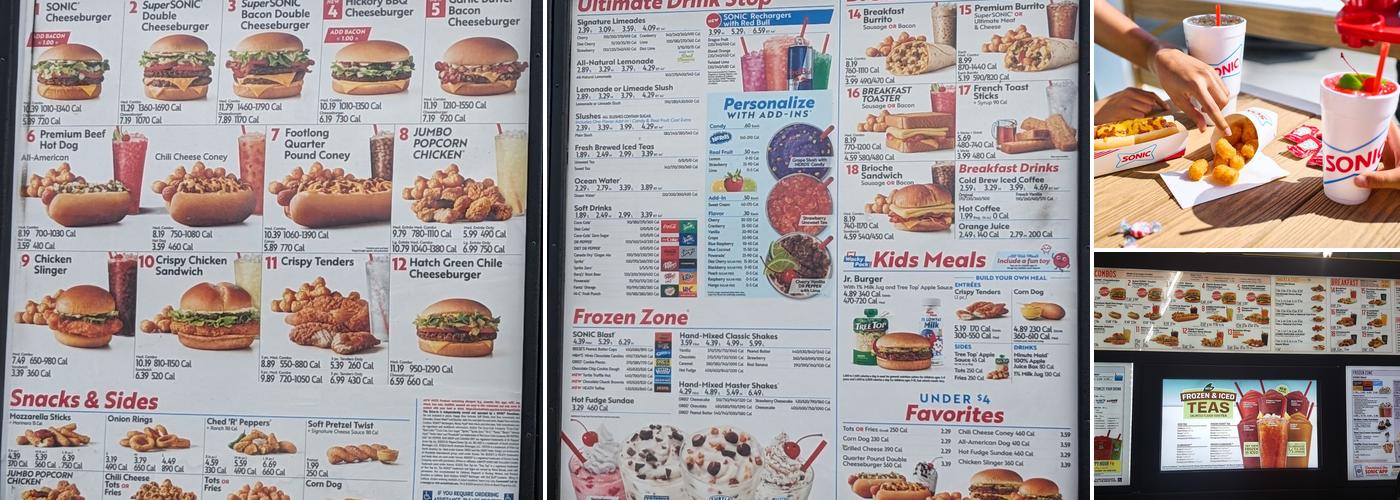 Sonic Drive-In Menu