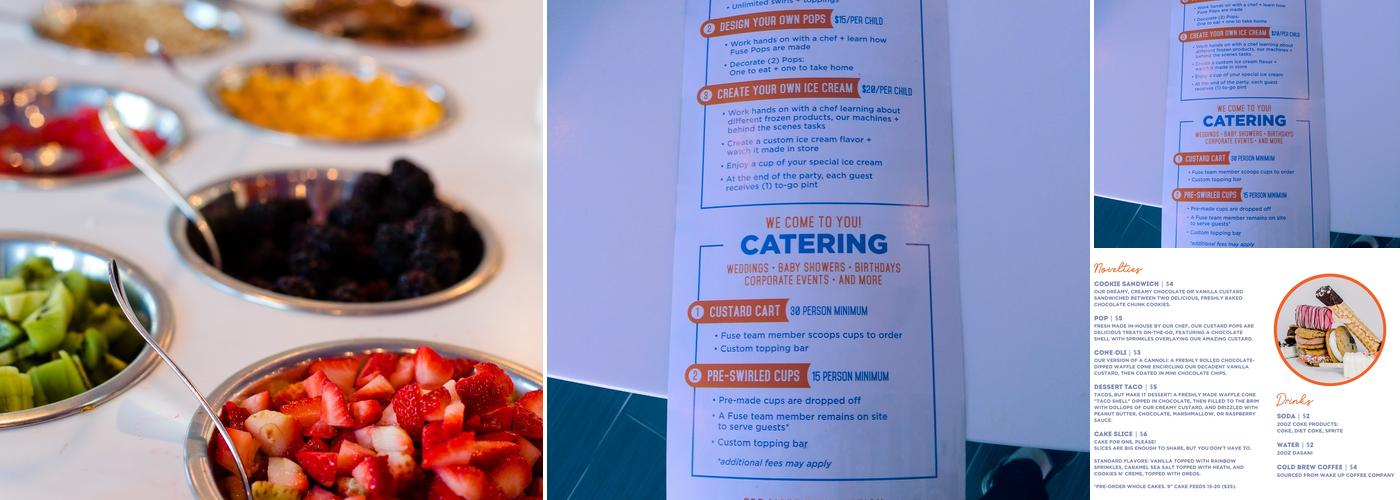 Fuse Frozen Yogurt Menu