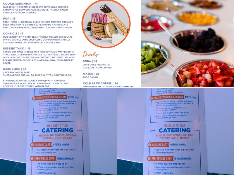 Fuse Frozen Yogurt Menu