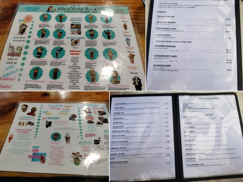 Southern Roots Country Store UPTOWN Menu