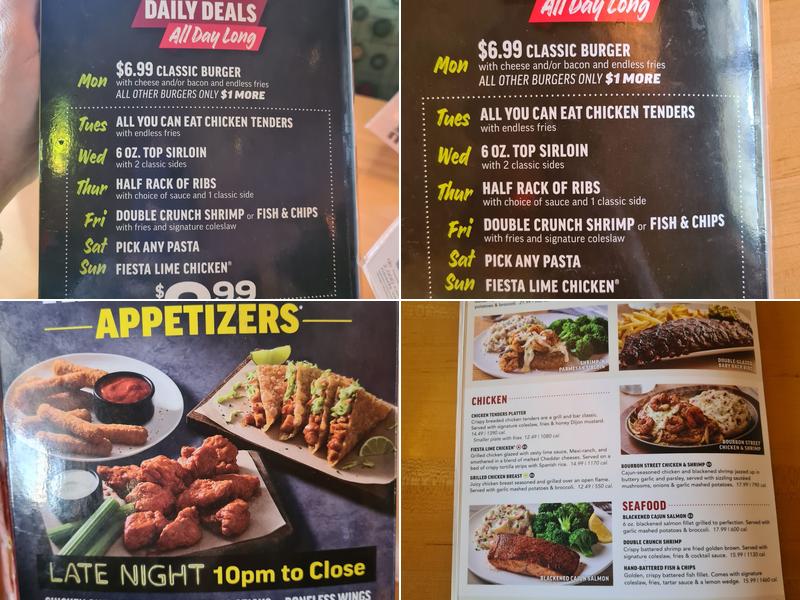 Applebee's Grill + Bar Menu