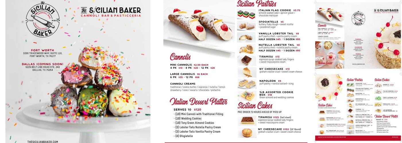 The Sicilian Baker Menu