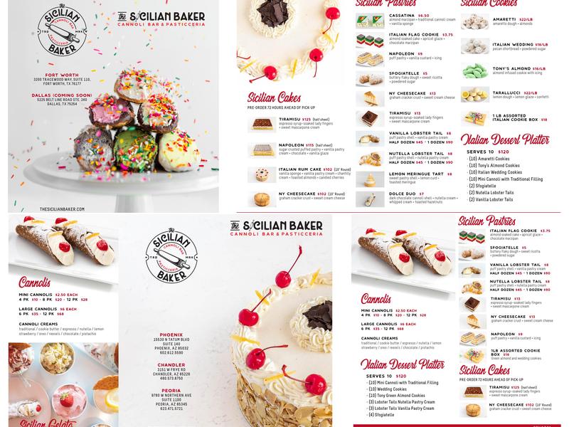The Sicilian Baker Menu