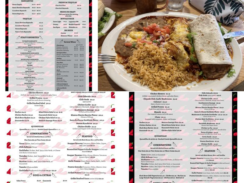 Peppers Mexicali Cafe Menu